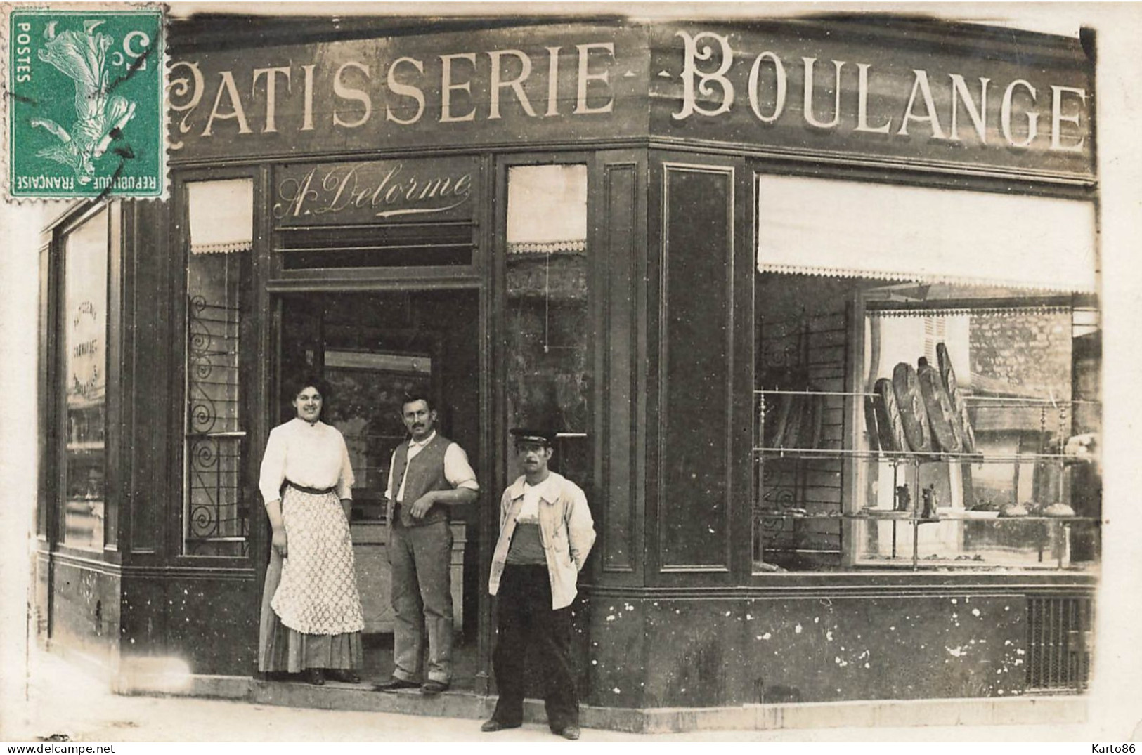 Le Pré St Gervais * Carte Photo * Devanture Pâtisserie Boulangerie A. DELORME * Boulanger Pâtissier Métier Commerce - Le Pre Saint Gervais