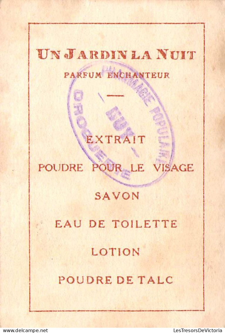 Chromos - Cartes Parfumées - Un Jardin La Nuit - Parfum Enchanteur - Arys - Cachet Pharmacie Pop.  - Dim.:5.5/9 Cm - Otros & Sin Clasificación