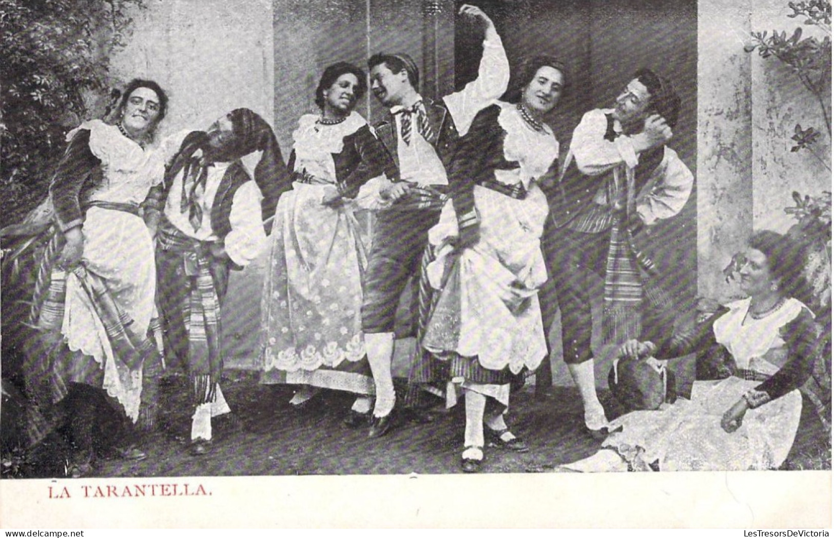 Danse - La Tarantella - Costumes Traditionnel - Lit. De Luca Gentile - Carte Postale Ancienne - Bailes