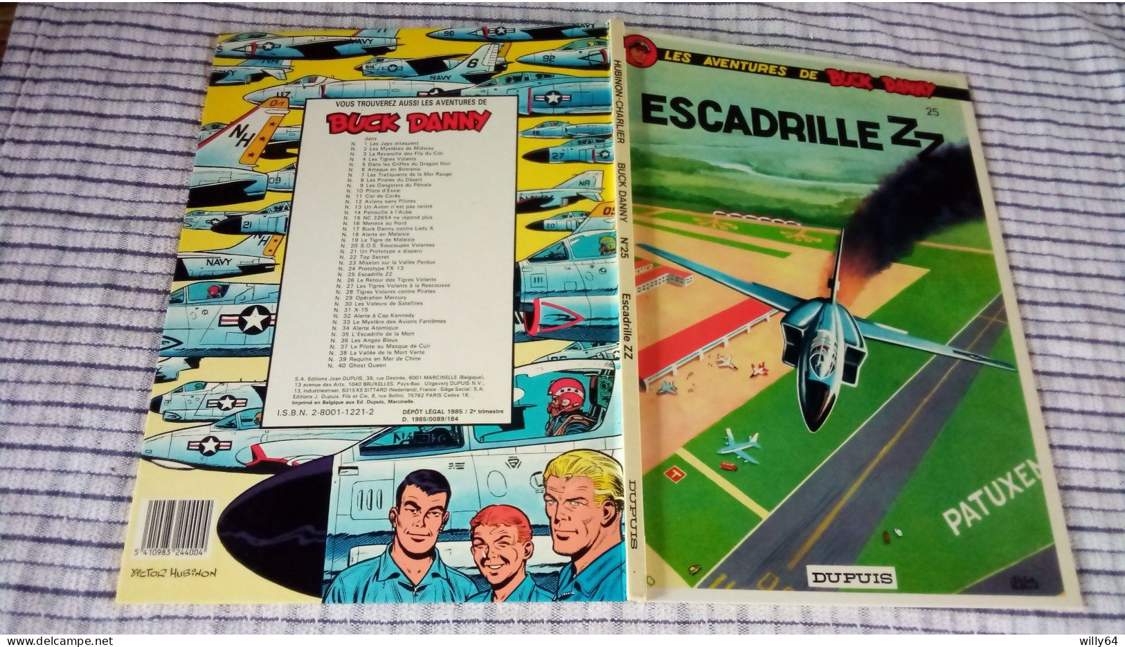 LES AVENTURES DE BUCK DANNY  T25  " Escadrille ZZ "   1985   DUPUIS  BD  Comme Neuve - Buck Danny