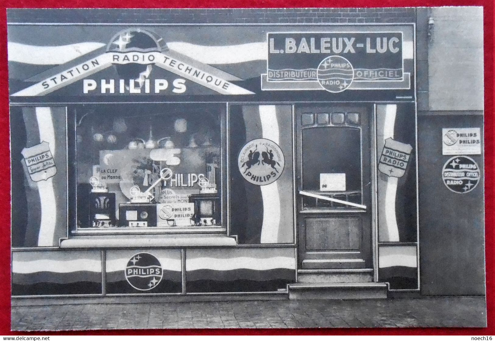 CPA Publicité La Croyère, Station Radio Technique Philips - L. Baleux-Luc - La Louvière