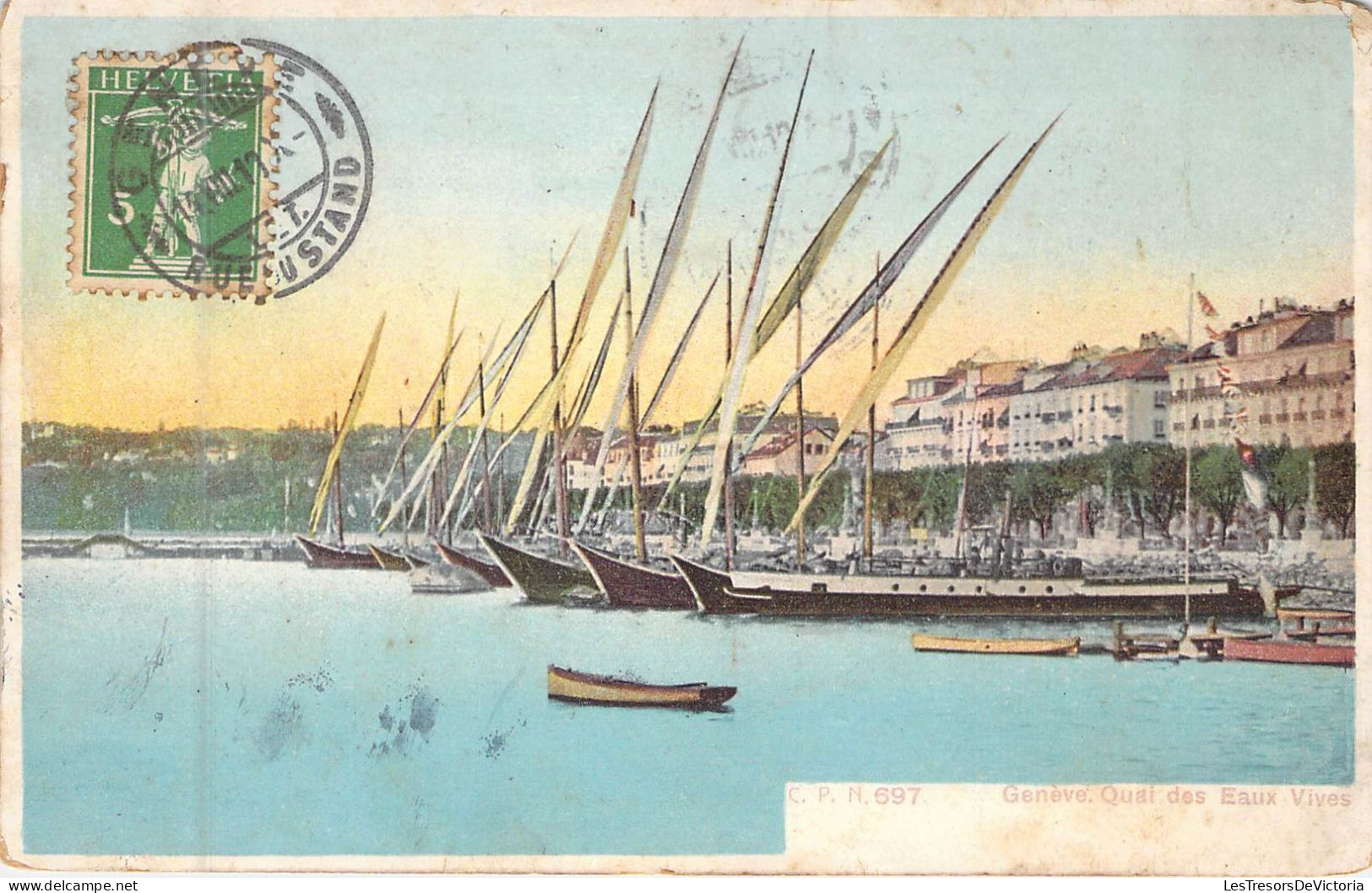 SUISSE - Genève - Quai Des Eaux Vives - Carte Postale Ancienne - Genève