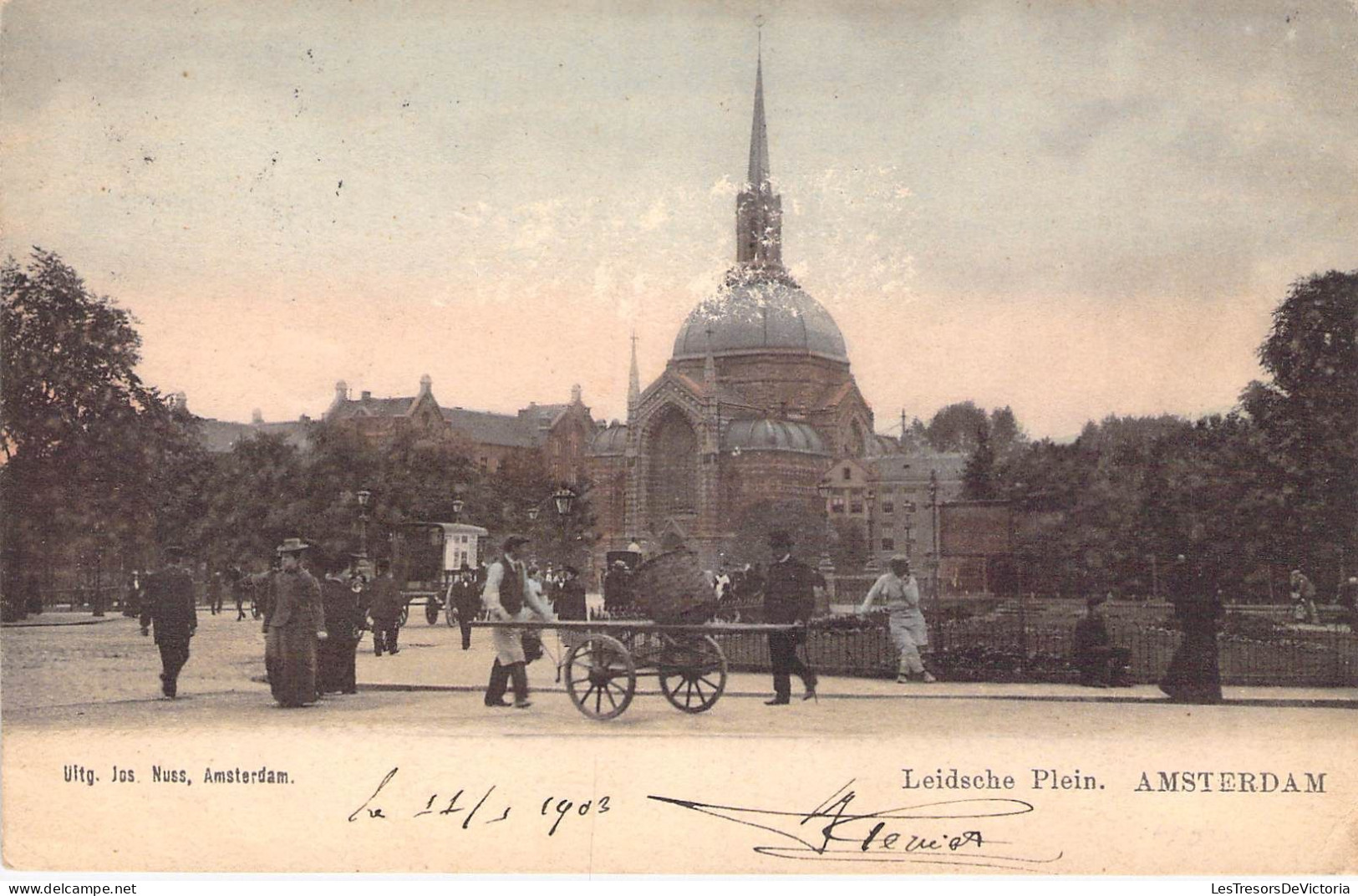 Pays Bas - Leidsche Plein - Amsterdam - Edit. Los Nuss - Colorisé - Charette à Bras - Animé  - Carte Postale Ancienne - Amsterdam