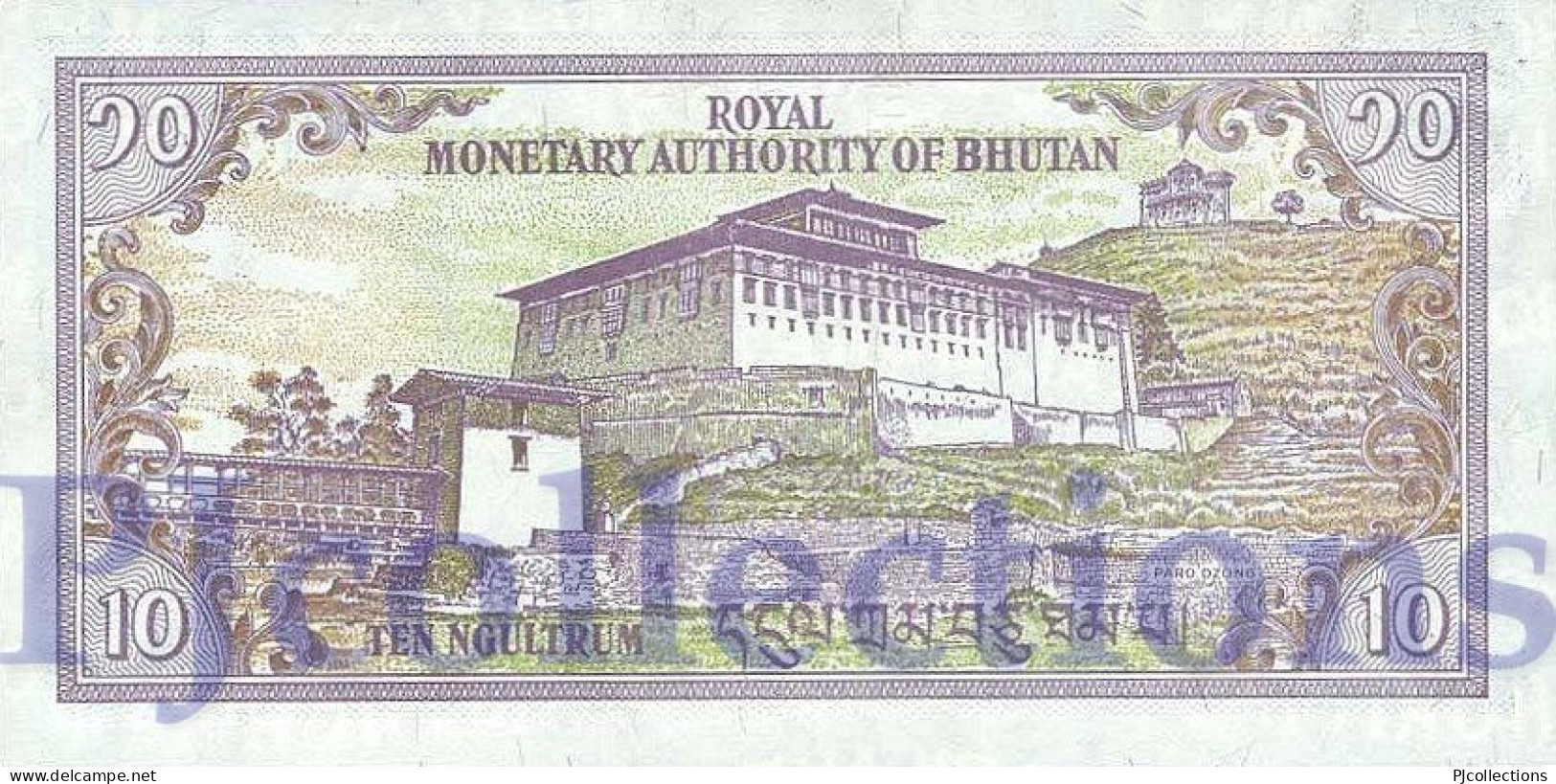 LOT BHUTAN 10 NGULTRUM 2000 PICK 22 UNC X 5 PCS - Bhután