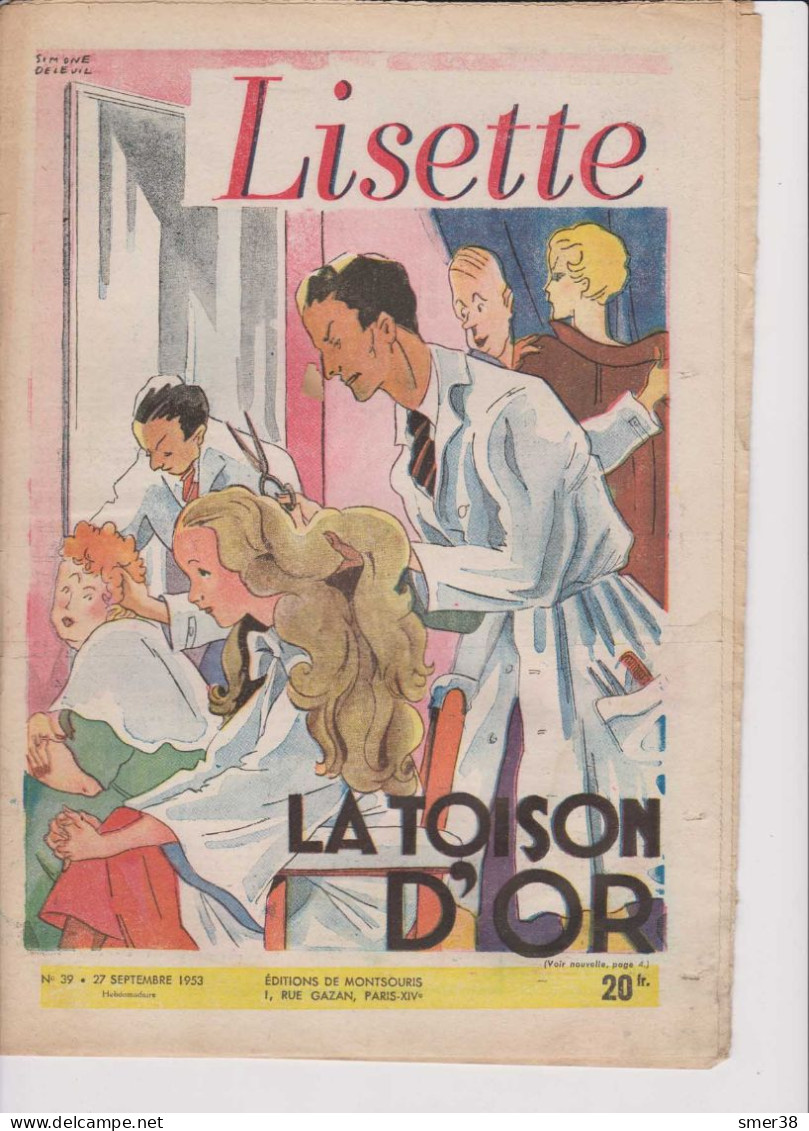 Lisette - Journal Des Fillettes  - 1953  - N°39- 27/09/1953 - Lisette