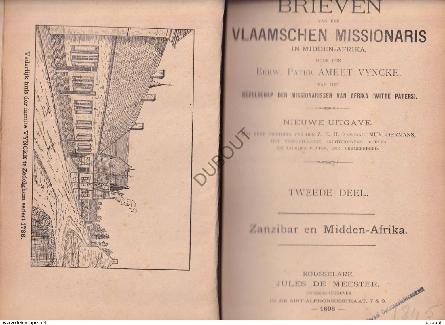 Zedelgem - Missionaris - Pater Amaat Vyncke - Deel 2: Zanzibar En Midden-Afrika - 1898 Roeselare, J.De Meester (S296) - Anciens