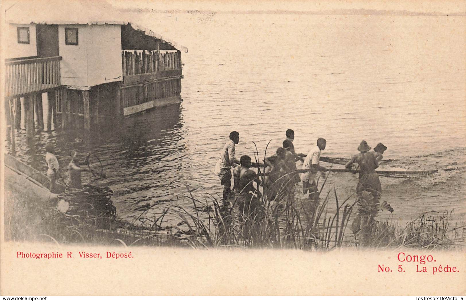 Congo - La Peche - N°5 - R Visser - Carte Postale Ancienne - - Otros & Sin Clasificación