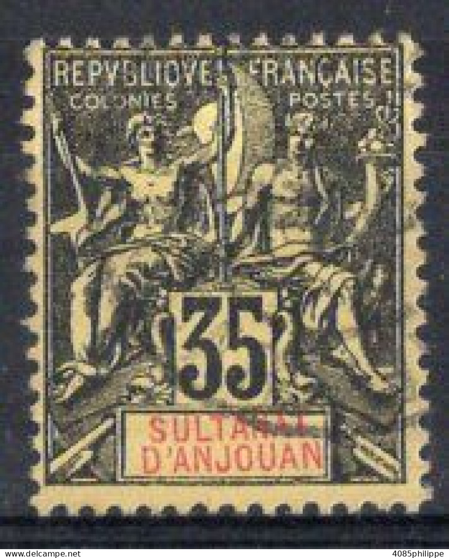 ANJOUAN Timbre-poste N°17 Oblitéré TB Cote 15€00 - Used Stamps