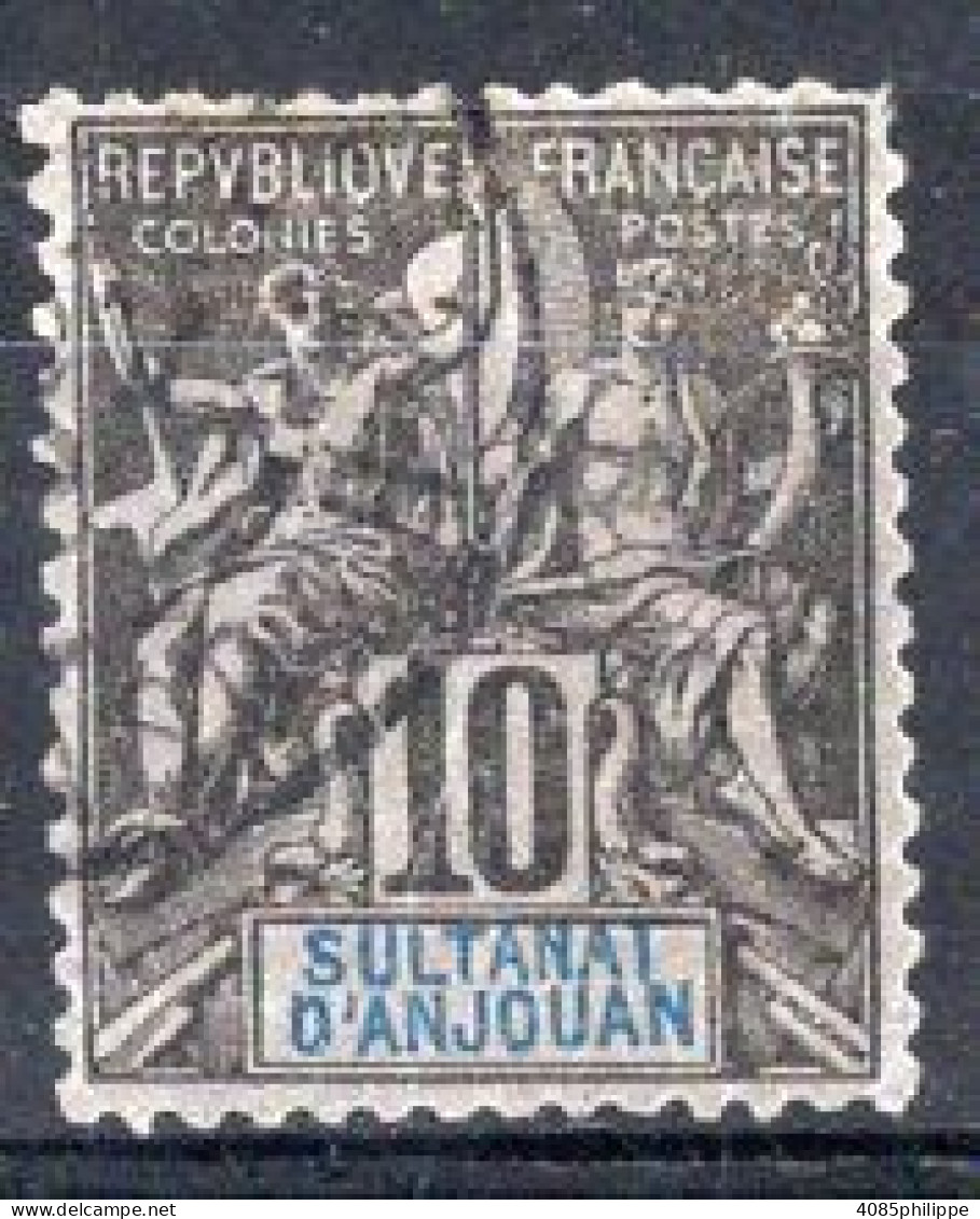 ANJOUAN Timbre-poste N°5 Oblitéré B/TB Cote 8€00 - Usati