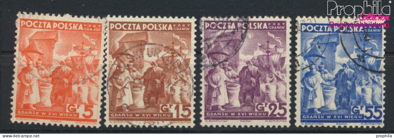 Polnische Post Danzig 34-37 (kompl.Ausg.) Gestempelt 1938 Kaufleute (9975605 - Occupations