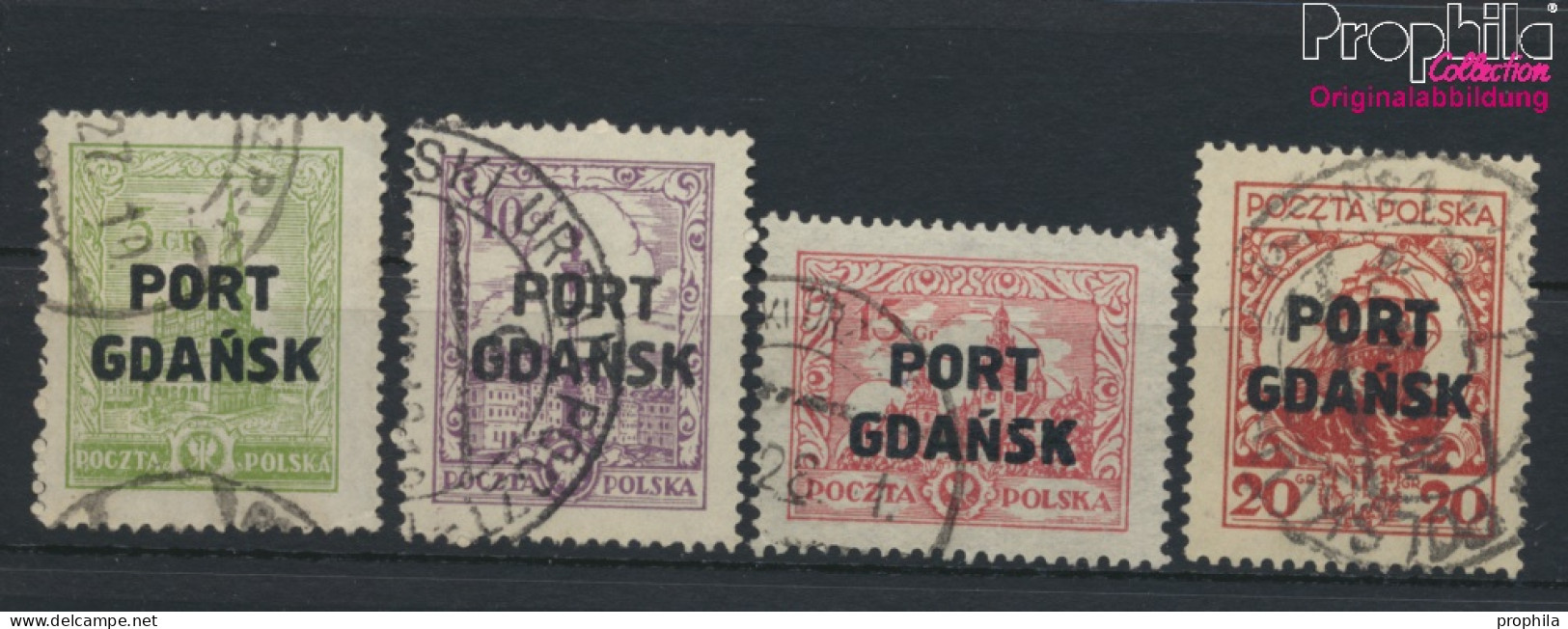 Polnische Post Danzig 15-18 (kompl.Ausg.) Gestempelt 1926 Aufdruckausgabe (9975615 - Bezetting