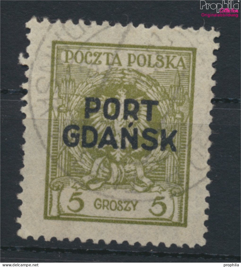 Polnische Post Danzig 4a Gestempelt 1925 Aufdruckausgabe (9975622 - Ocupaciones