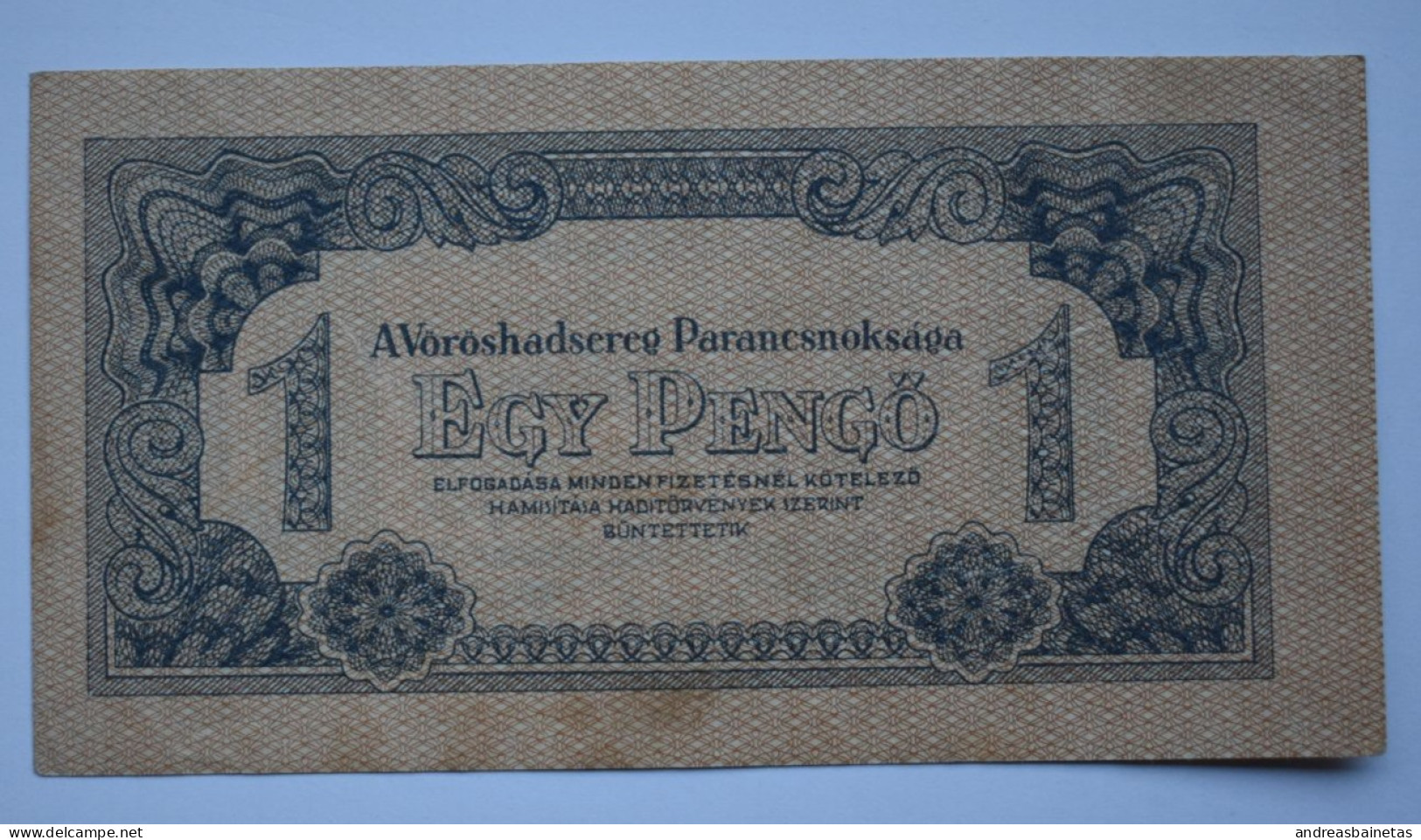 Banknotes Hungary 1 Pengő Russian Occupation 1944 Fine 	P# M1, P# M2 - Hongrie