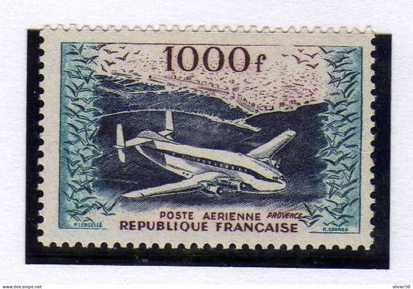 France - (1954)   -  1000 F. Prototype - Breguet "Provence" - Neuf* - MLH - 1927-1959 Neufs