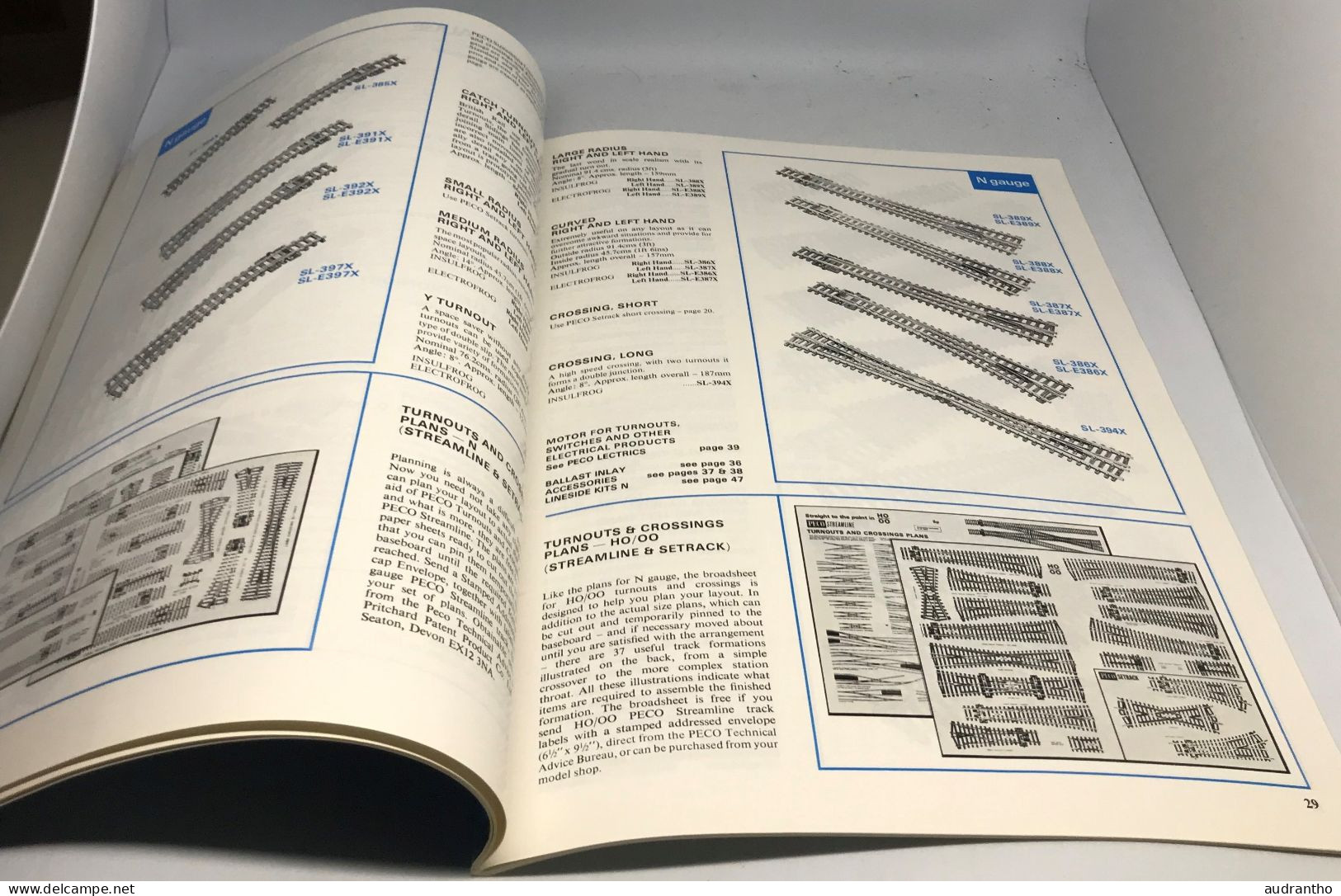 2 revues catalogues PECO en anglais modélisme train non daté