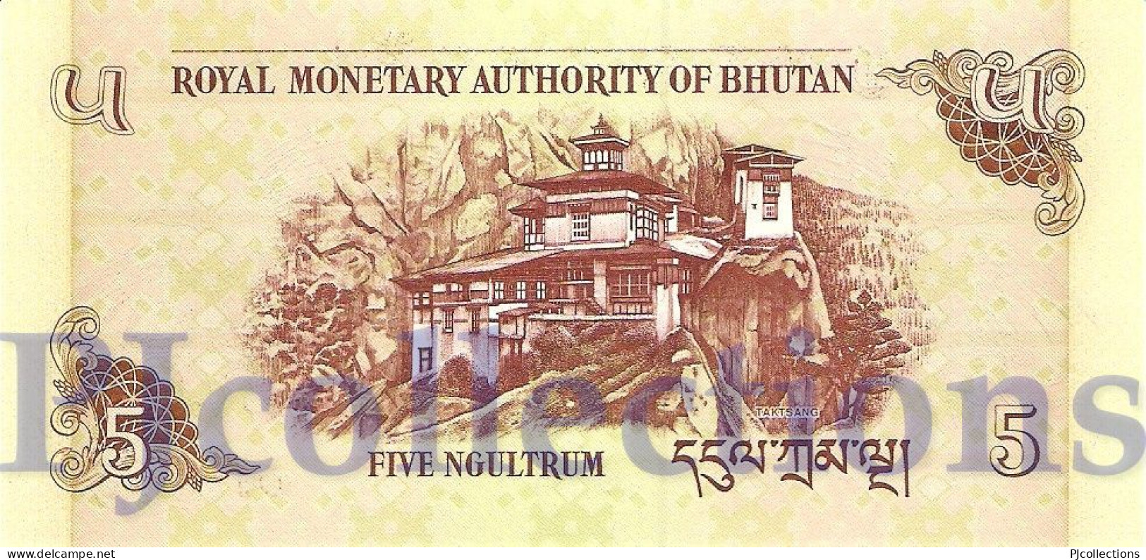 BHUTAN 5 NGULTRUM 2006 PICK 28a UNC - Bhután