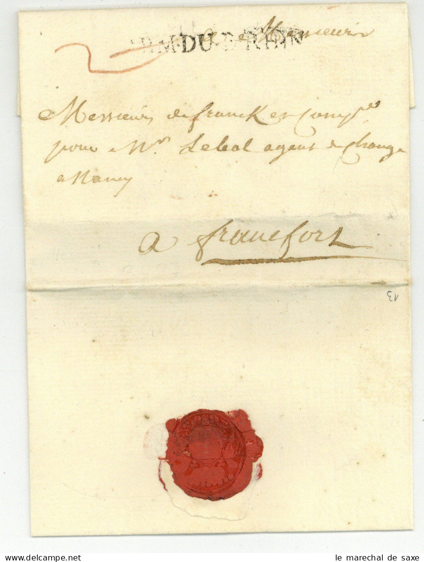 ARM.DU.B.RHIN Neuss 1758 Guerre De Sept Ans Pour Frankfurt Regiment Du Roi Messimieux - Armeestempel (vor 1900)