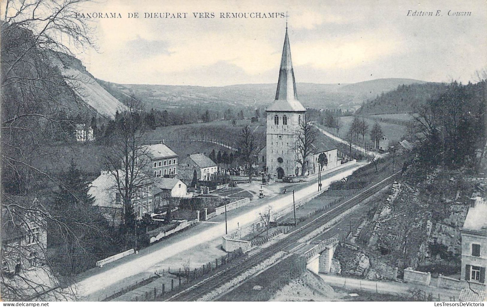 Belgique - Panorama De Dieupart Vers Remouchamps - Edit. E. Cousin  - Clocher - Carte Postale Ancienne - Borgworm