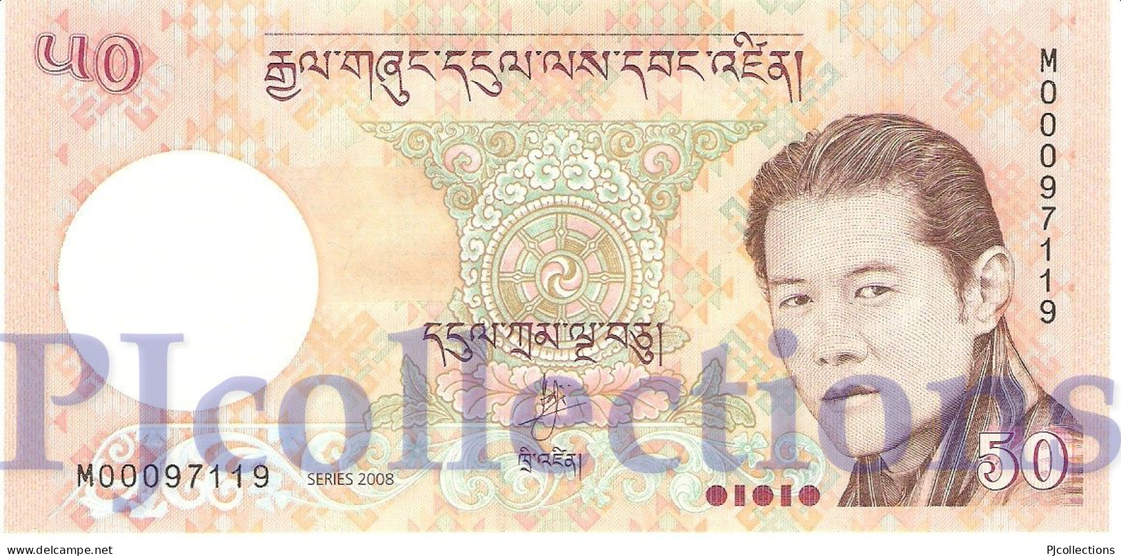 BHUTAN 50 NGULTRUM 2008 PICK 31a UNC - Bhoutan