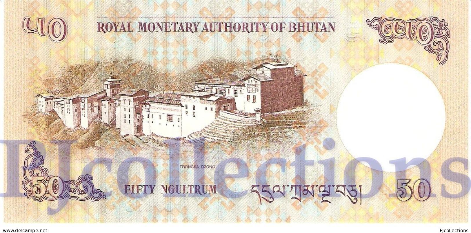 BHUTAN 50 NGULTRUM 2008 PICK 31a UNC - Bhután