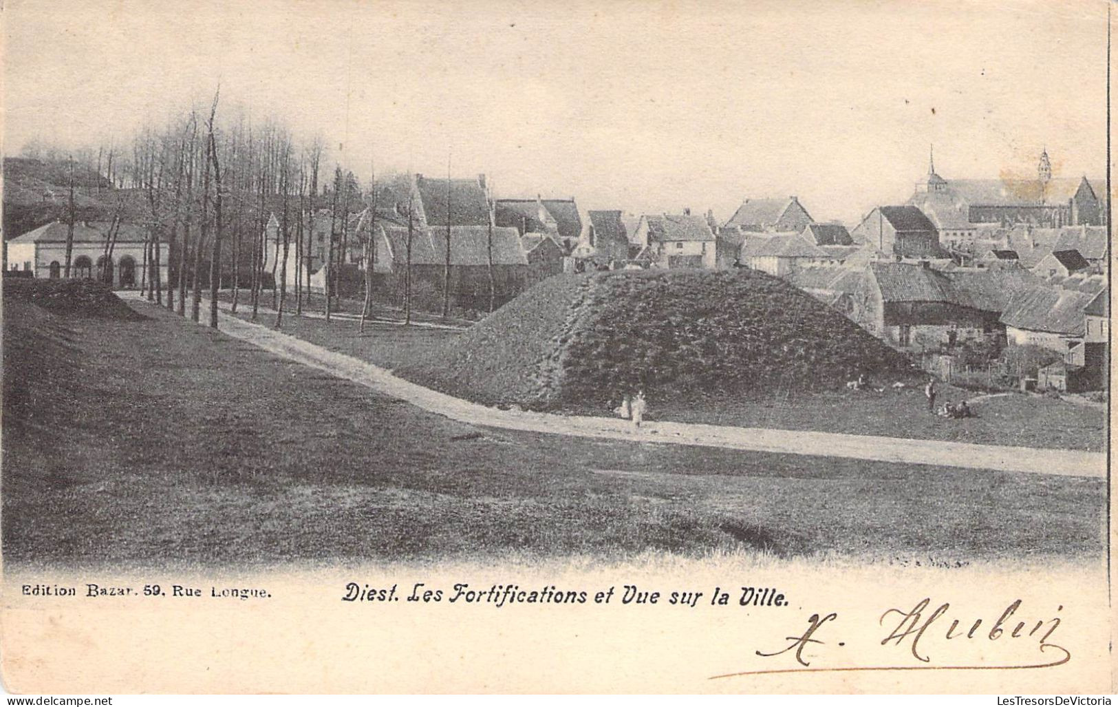 Belgique - Diest - Les Fortifications Et Vue Sur La Ville - Edit. Bazar - Carte Postale Ancienne - Leuven