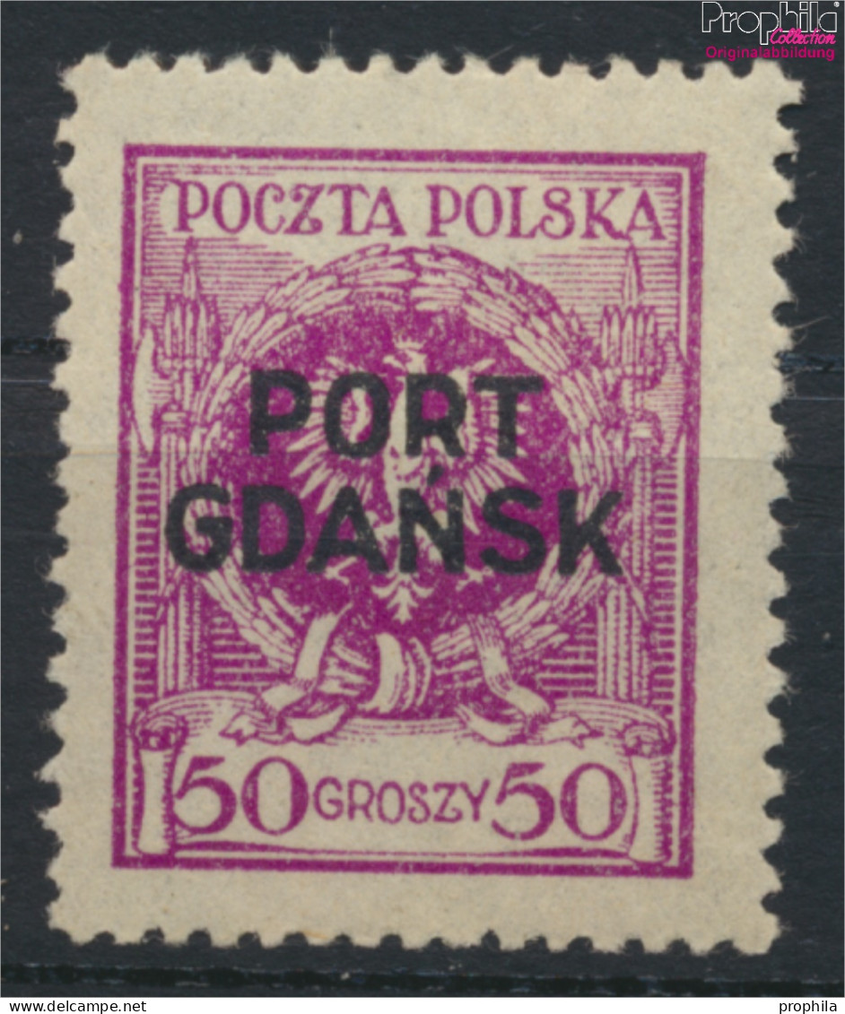 Polnische Post Danzig 11a Mit Falz 1925 Aufdruckausgabe (9975630 - Bezetting