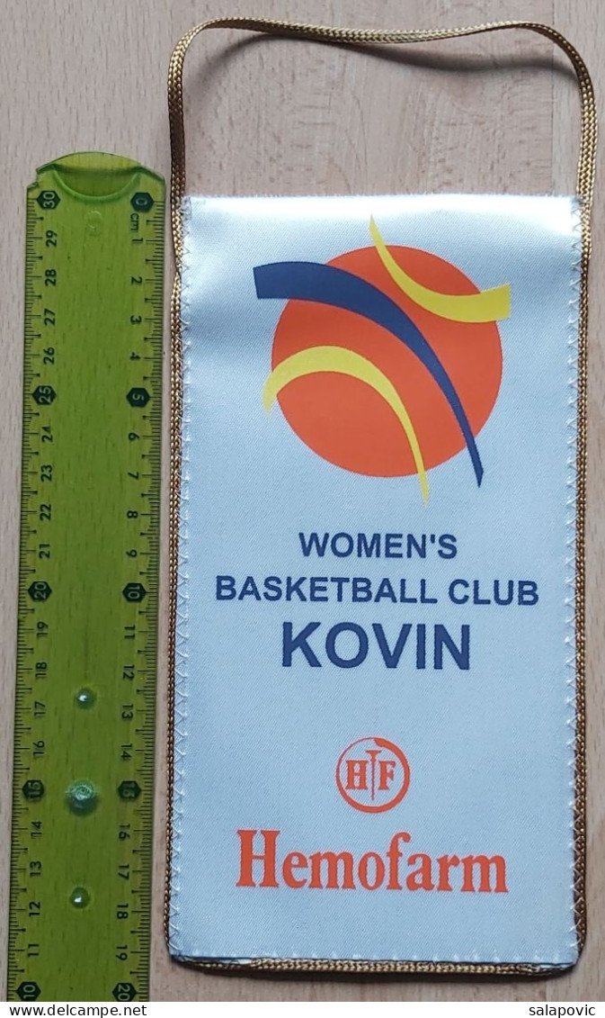 Women's Basketball Club Kovin Serbia PENNANT, SPORTS FLAG ZS 4/2 - Uniformes, Recordatorios & Misc