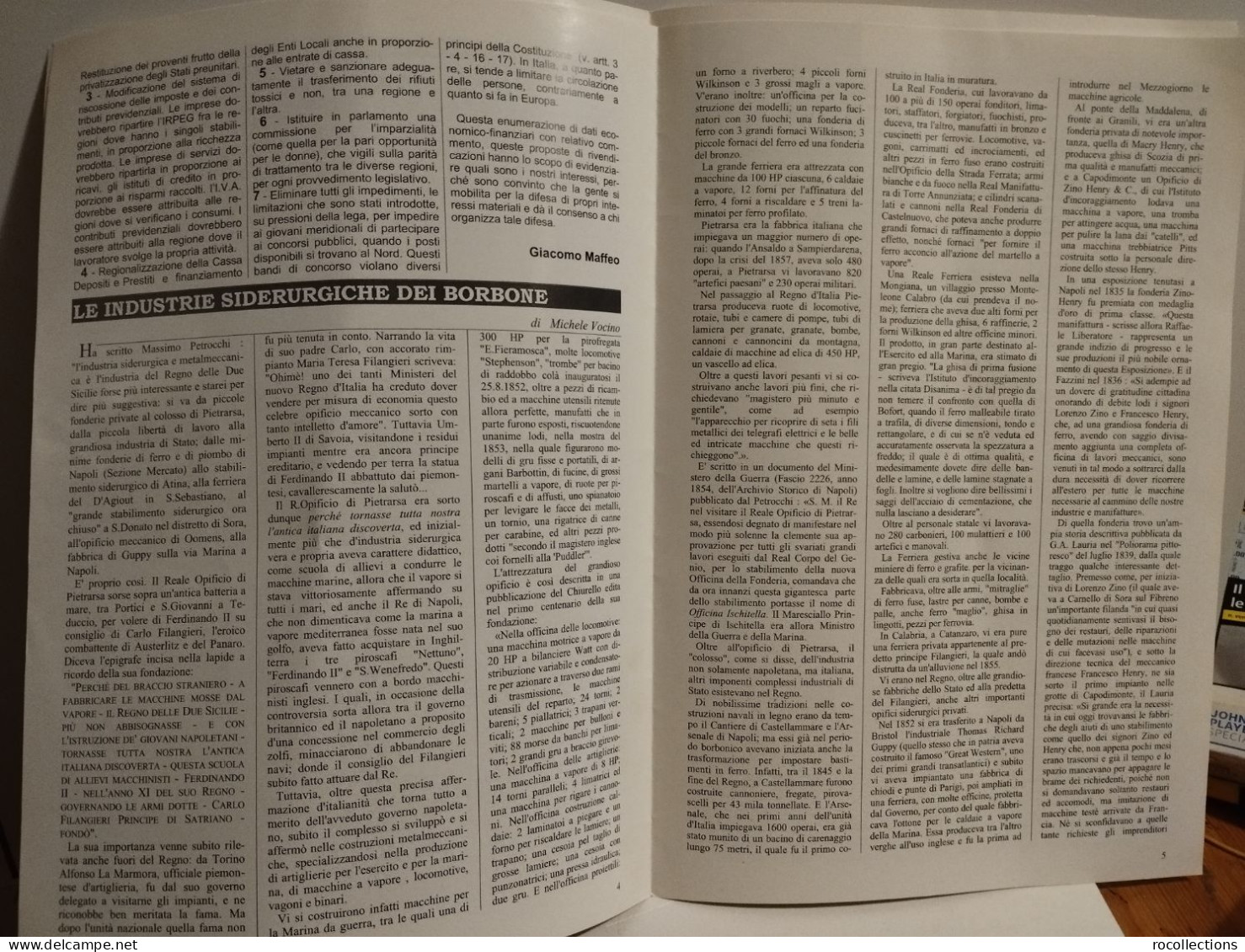 Italia Napoli Giornale NAZIONE NAPOLETANA Edizione Nord Italia. Anno I. N.1 Gennaio 1996 - Prime Edizioni