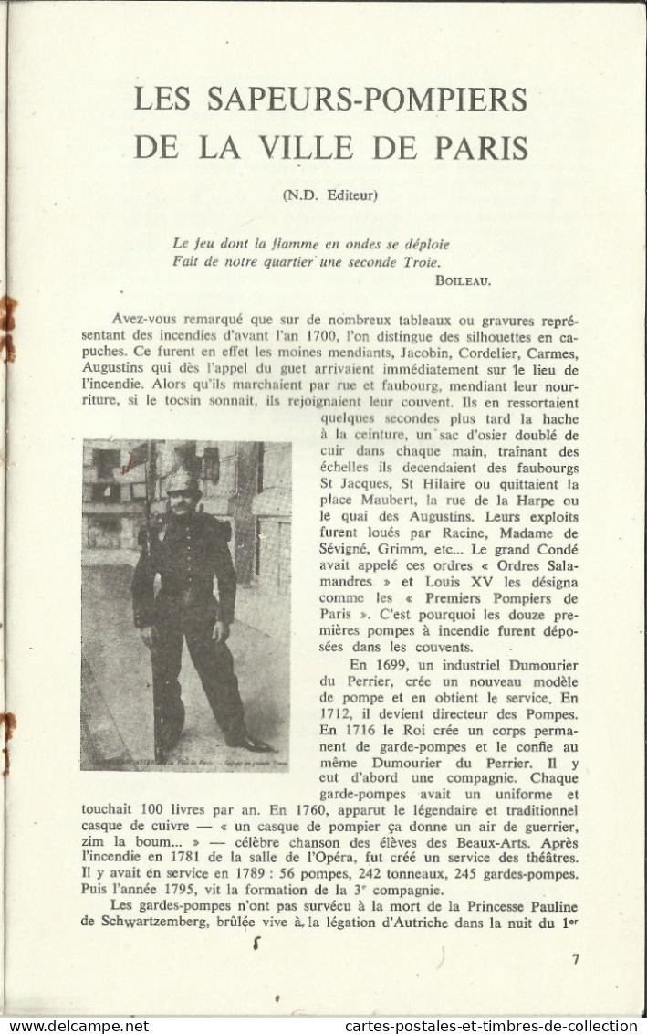 LE CARTOPHILE N°6 , Septembre 1967 , ROBINA , LES SAPEURS POMPIERS DE PARIS , ROCHEFORT , Etc... - Französisch