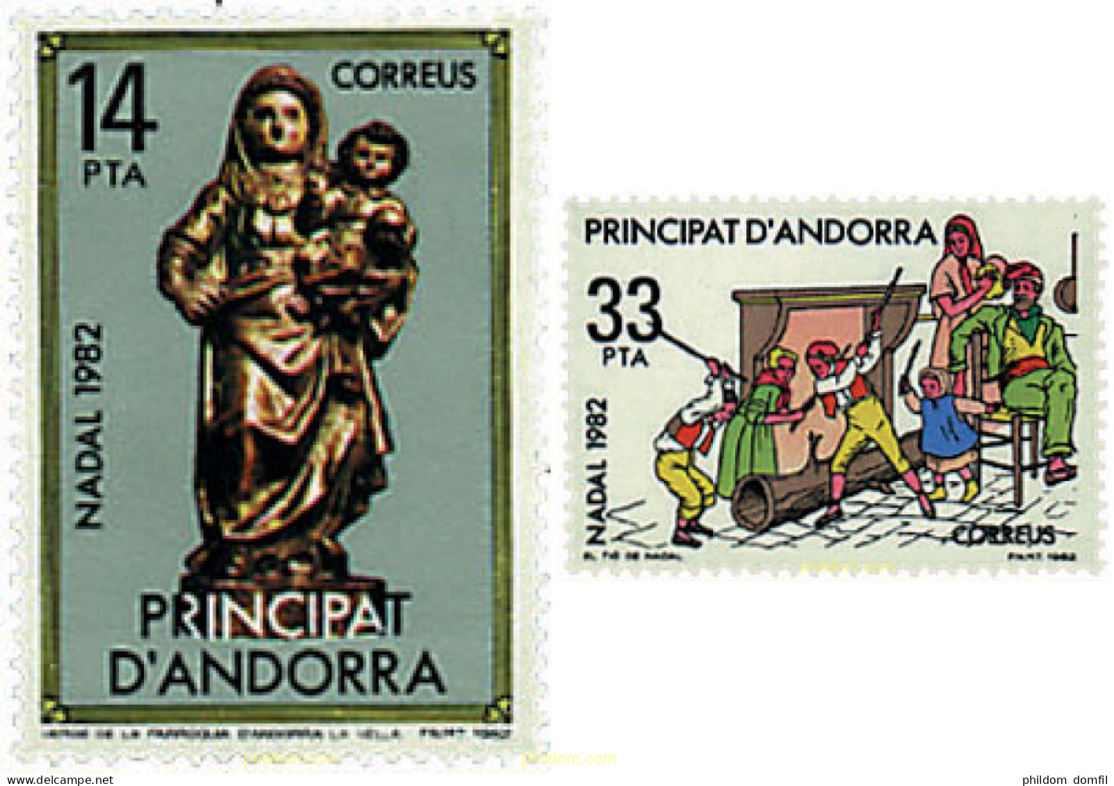 46163 MNH ANDORRA. Admón Española 1982 NAVIDAD - Oblitérés