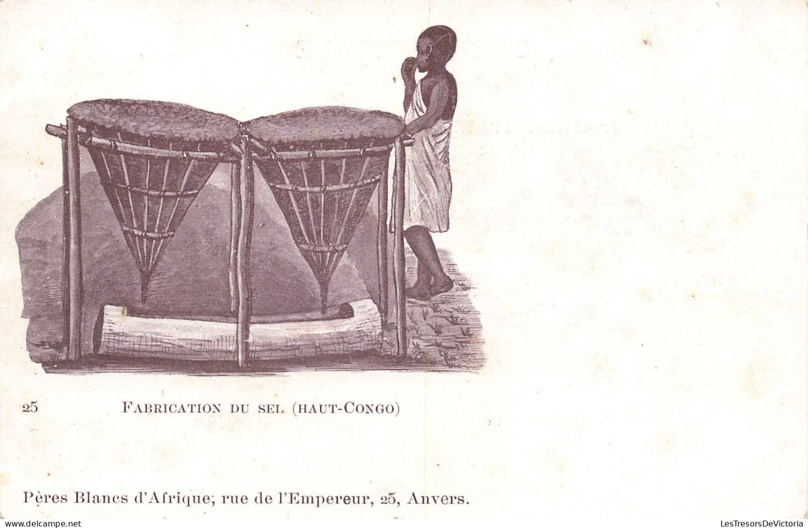 HAUT CONGO - Fabrication Du Sel -  Peres Blancs  D'afrique - Carte Postale Ancienne - - Sonstige & Ohne Zuordnung