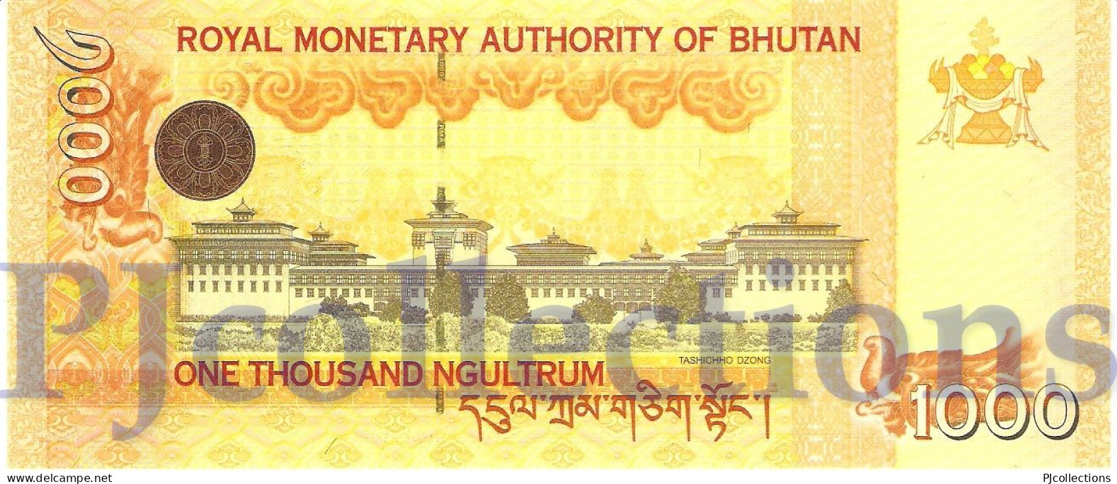 BHUTAN 1000 NGULTRUM 2008 PICK 34a UNC - Bhoutan