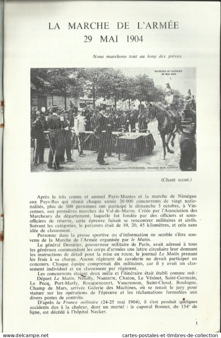 LE CARTOPHILE N°24 , Mars 1972 , LA MARCHE DE L'ARMEE 29 MAI 1904, LES PREMIERS CIRCUITS AUTOMOBILES , Etc... - Französisch