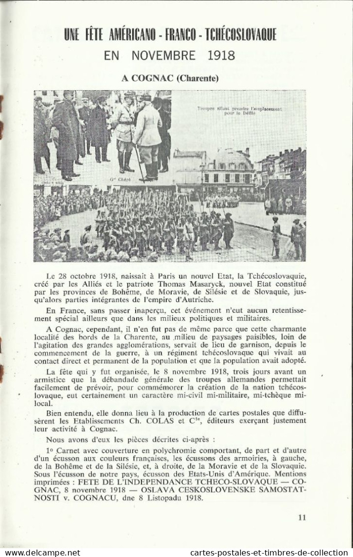 LE CARTOPHILE N°44 , Mars 1977 , GRANDE SEMAINE D'AVIATION DE ROUEN 1910 , FETE Novembre 1918 à COGNAC , Etc... - French
