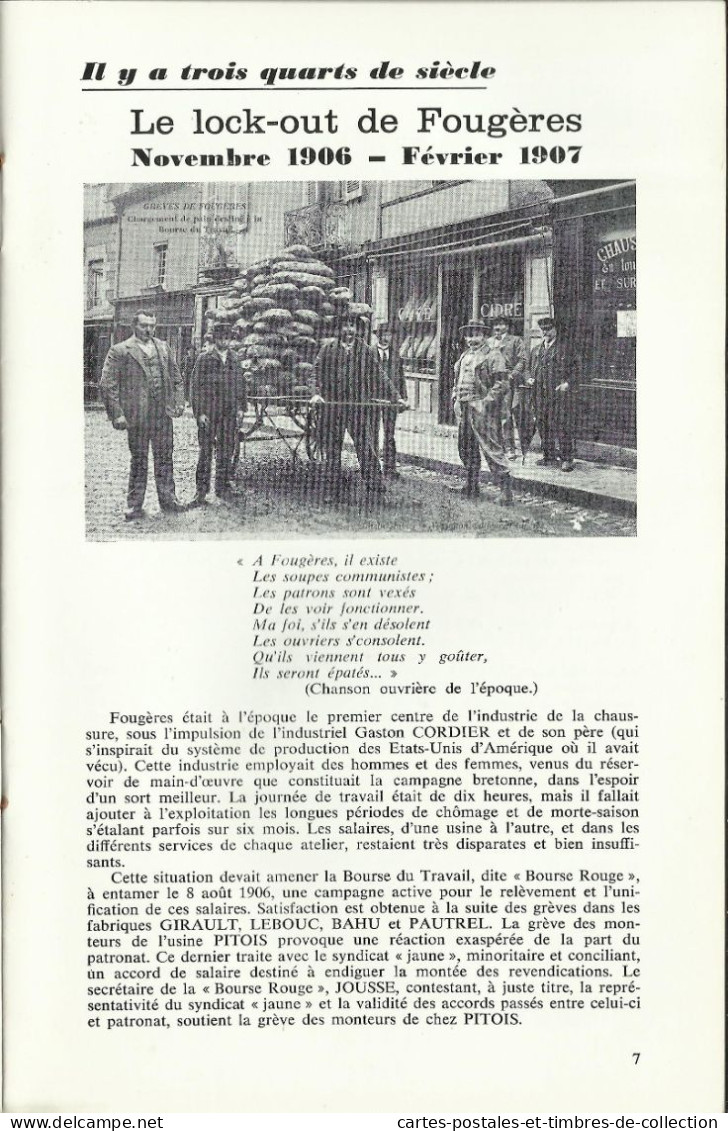 LE CARTOPHILE N°45 , Juin 1977 , LES VOITURES A CHIENS , LE LOCK-OUT DE FOUGERES , LA MI-CAREME A GUNGAMP , Etc... - Francese