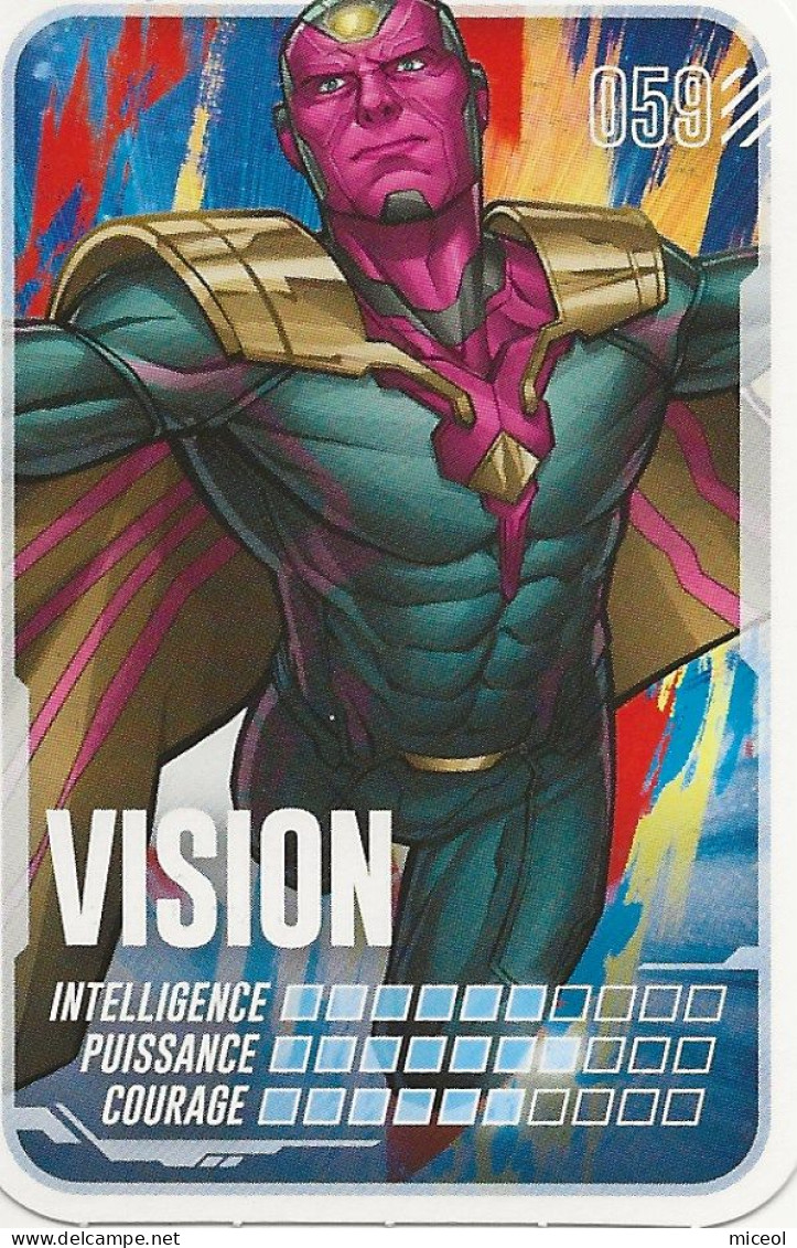 MARVEL - PARS EN MISSION - CARTE N°59  - VISION - Marvel