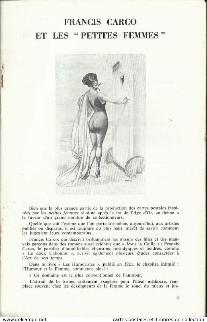 LE CARTOPHILE N°49 , Juin 1978 , FRANCIS CARCO ET LES PETITES FEMMES , VISITE PRESIDENTIELLE A STRASBOURG 1918 , Etc... - Französisch