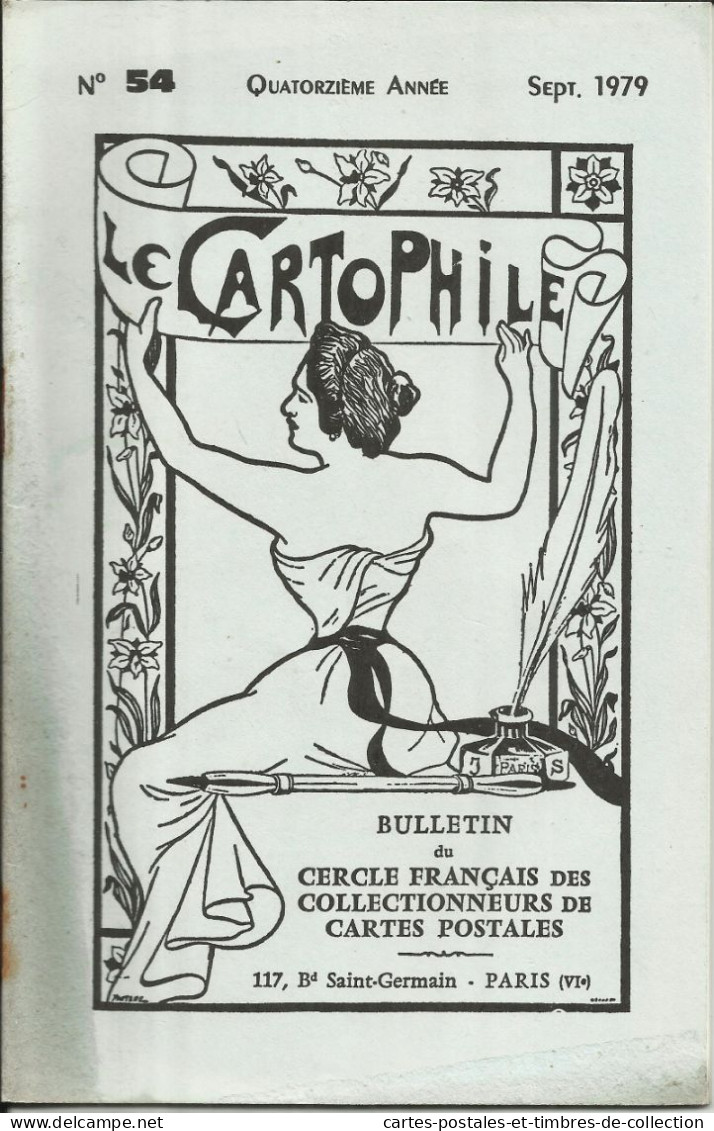 LE CARTOPHILE N°54 , Septembre 1979 , LES GRANDS VOILIERS DE 1880 A 1930 , MAMMIFERES MARINS ECHOUES , Etc... - French