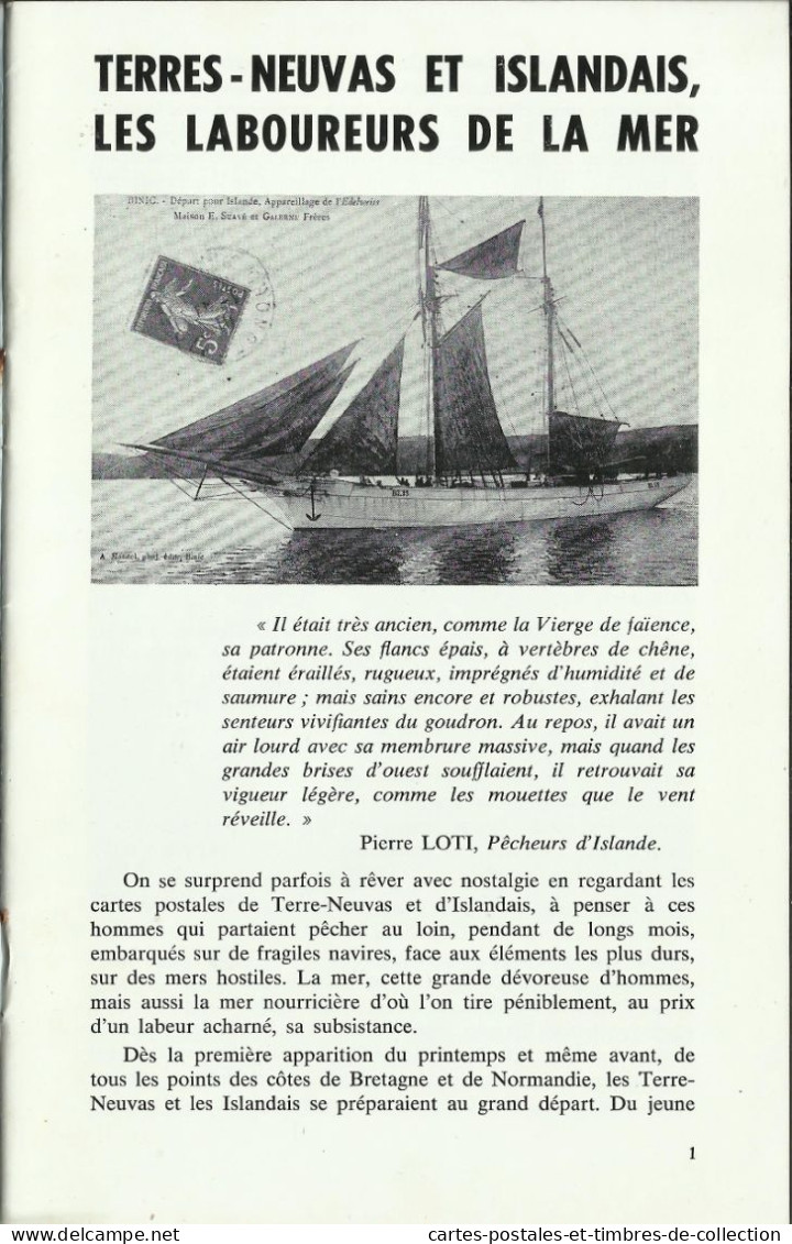 LE CARTOPHILE N°58 , Septembre 1980, TERRES-NEUVAS &ISLANDAIS LES LABOUREURS DE LA MER , EXPO DE NANCY EN 1909 , Etc... - Francese