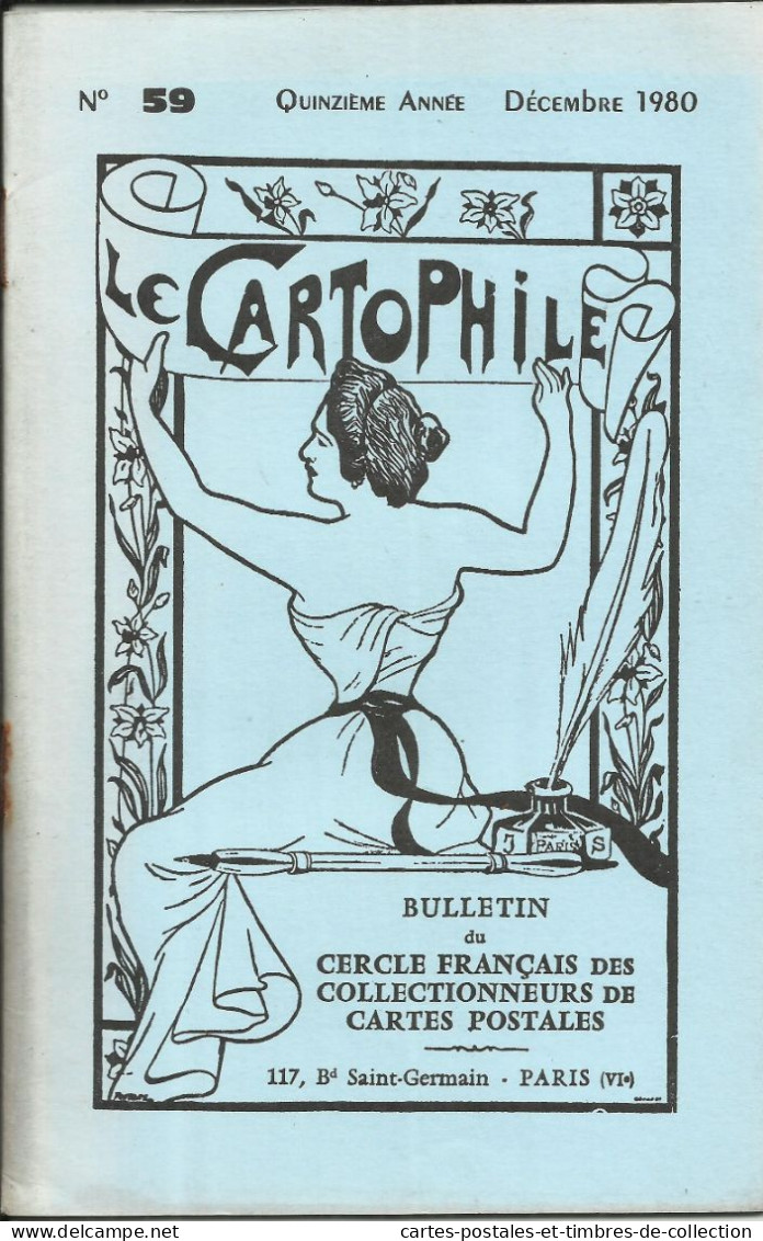 LE CARTOPHILE N°59 , Décembre 1980, LES LAVANDIERES , LA CARTE BERGERET , LES FONTAINES WALLACE , Etc... - Französisch