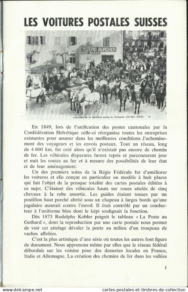 LE CARTOPHILE N°63 , Décembre 1981 , LES VOITURES POSTALES SUISSES , LA JOUTE , THE MARATHON RACE , Etc... - Francese