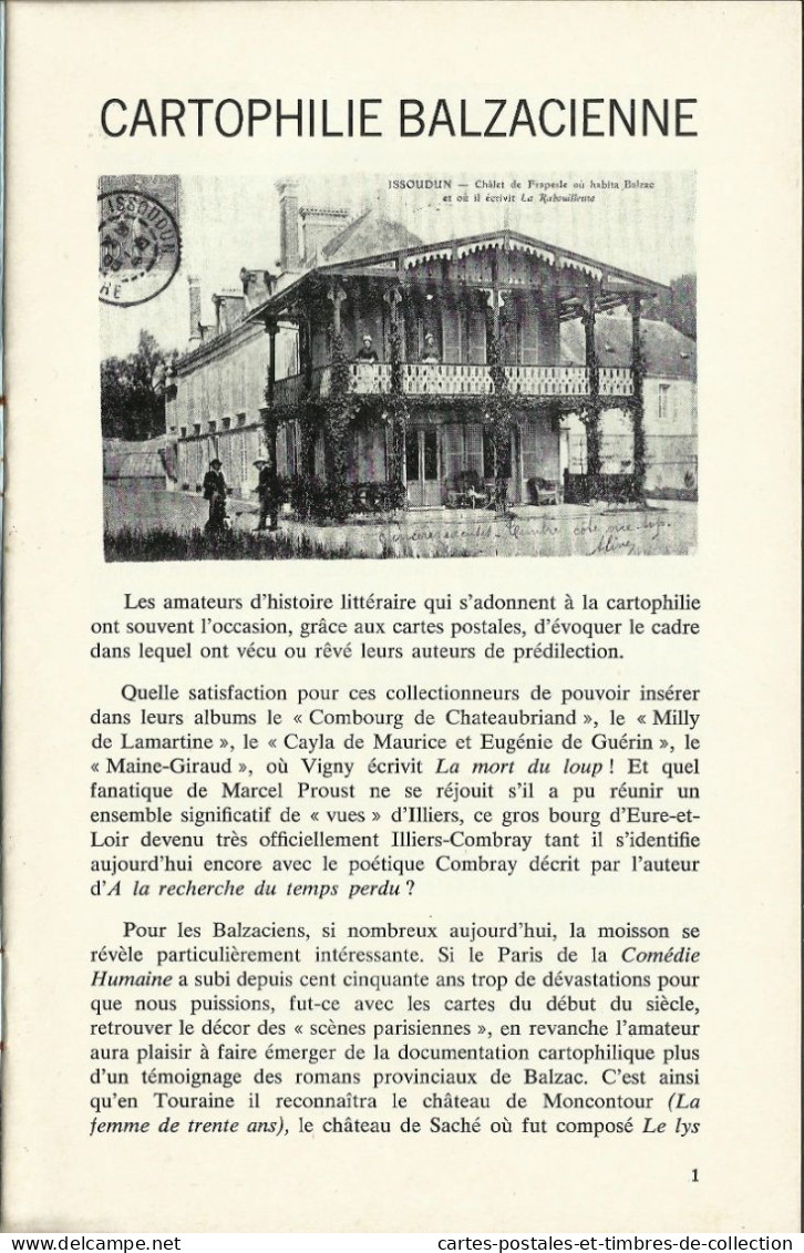 LE CARTOPHILE N°64 , Mars 1982 , CARTOPHILIE BALZACIENNE , LES DENTELLES , CURIOSITES SUR LES ATTELAGES CANINS , Etc... - Francese