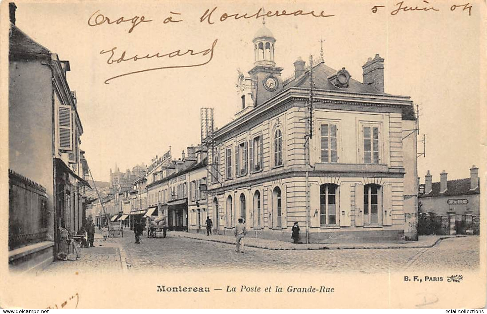 Montereau          77        La Poste Et La Grande Rue    -  2  -   (voir Scan) - Montereau