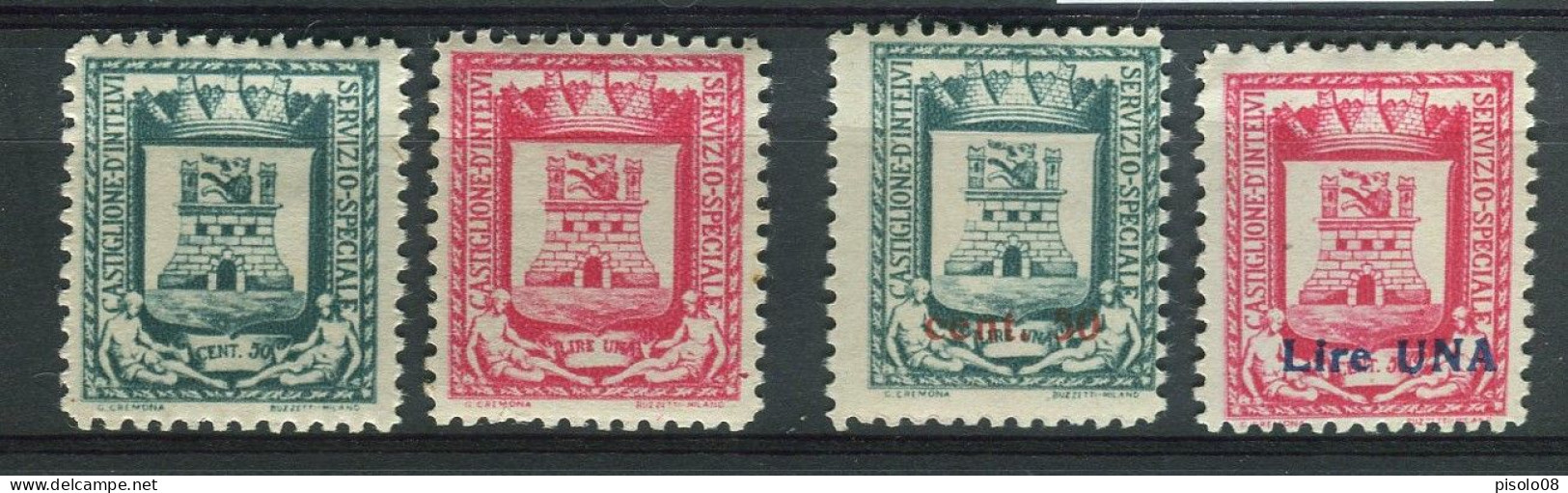 CASTIGLIONE D'INTELVI 1945 STEMMA 2 SERIE * GOMMA ORIGINALE - Ortsausgaben/Autonome A.