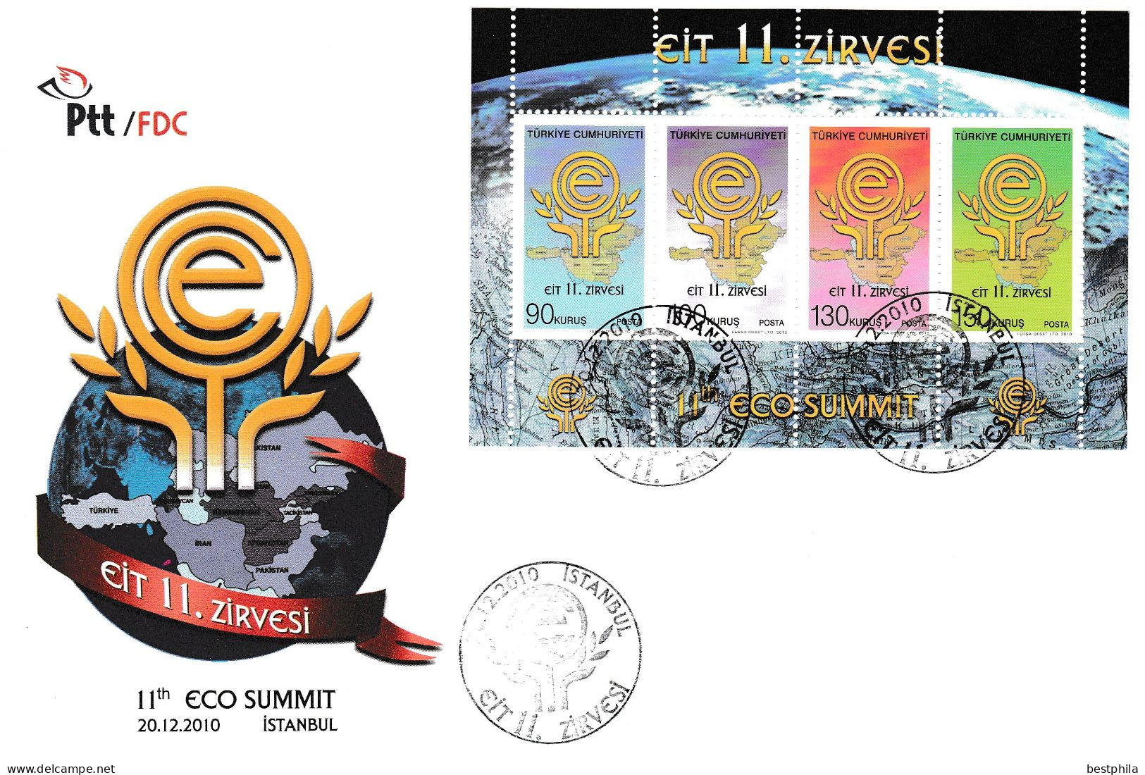 Turkey, Türkei - 2010 - 11th ECO SUMMIT ISTANBUL - First Day Cover. & FDC - Cartas & Documentos