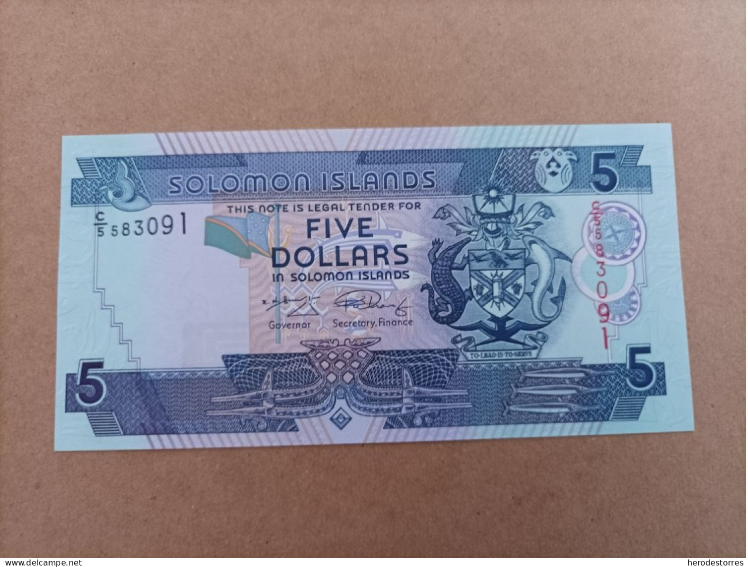 Billete De Las Islas Salomon De 5 Dólares, Año 2009, UNC - Solomon Islands