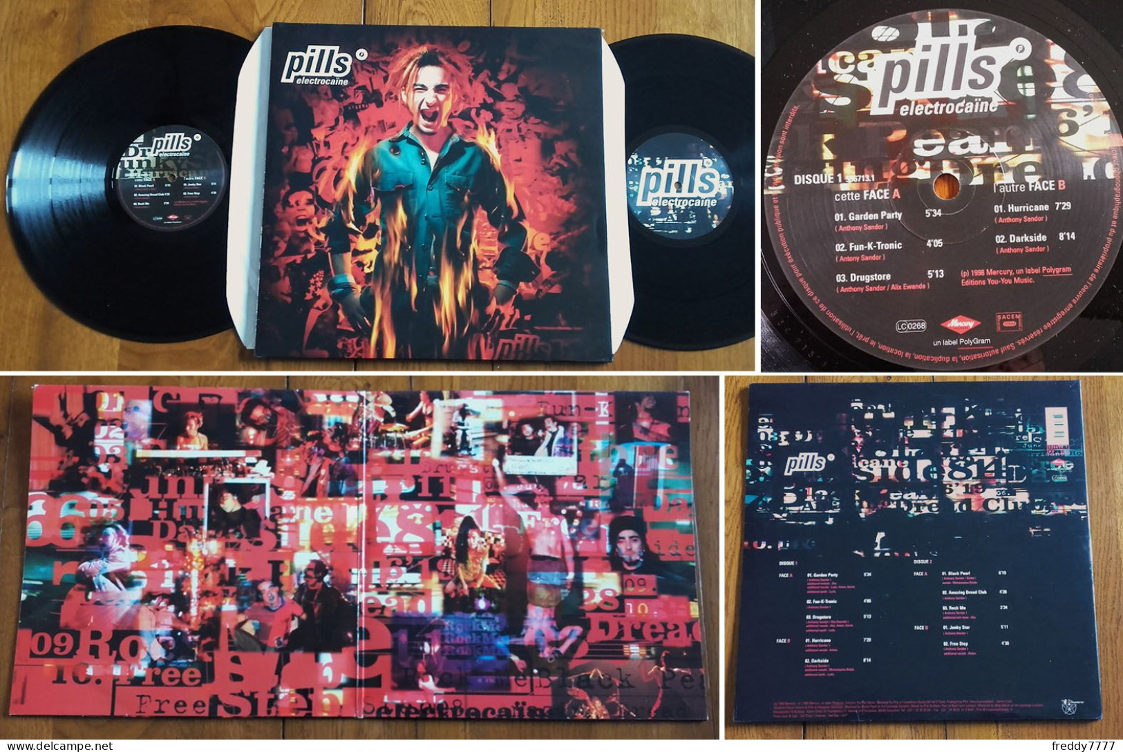 RARE French DOUBLE LP 33t RPM (12" X2) PILLS «Electrocaïne» (Gatefold P/s, 1998) - Ediciones De Colección