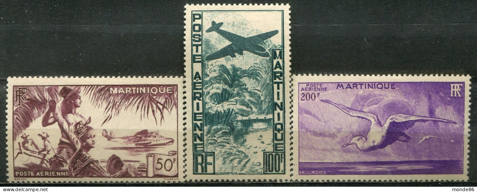 MARTINIQUE - Y&T PA N° 13-15 * - Luftpost