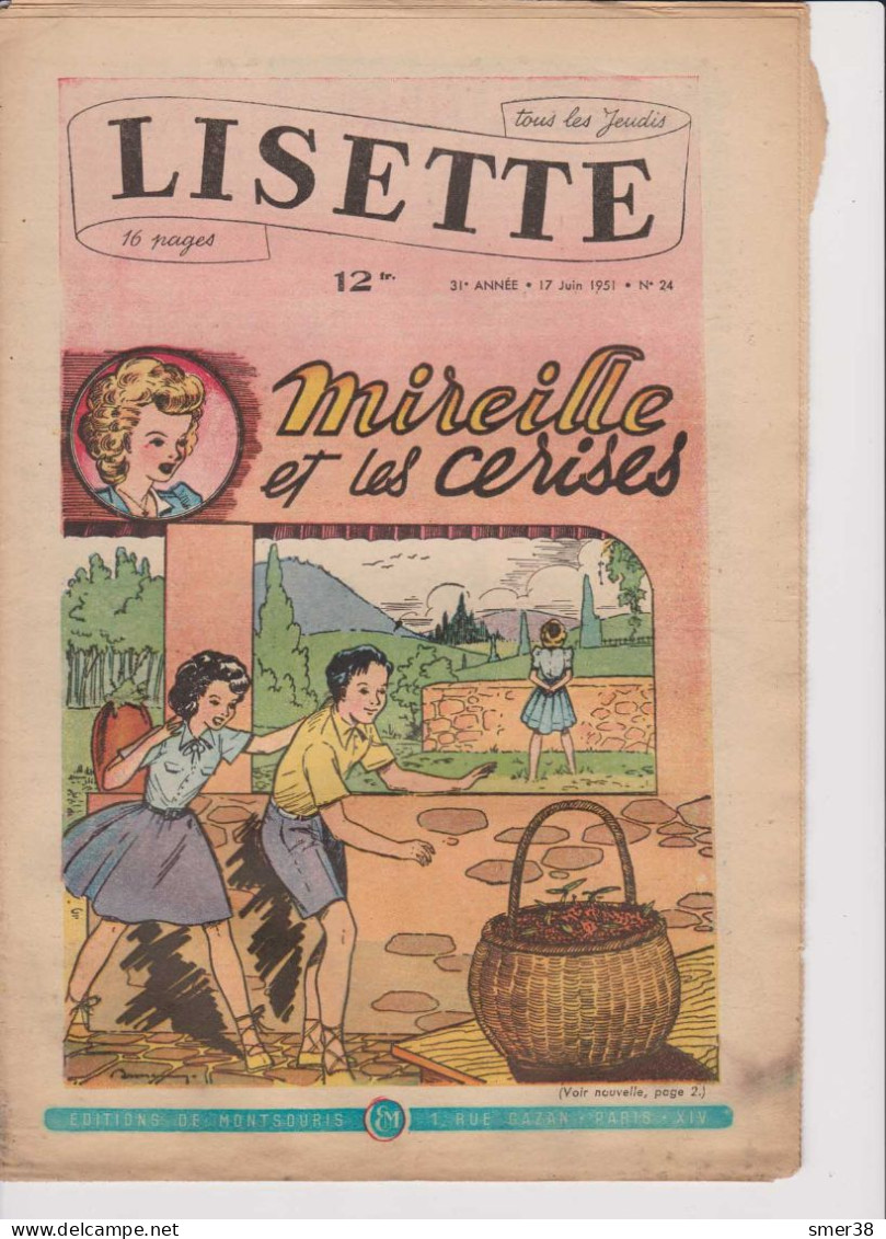 Lisette - Journal Des Fillettes  - 1951  - N°21  17/06/1951 - Lisette