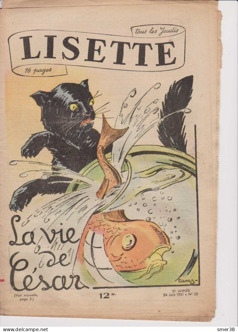 Lisette - Journal Des Fillettes  - 1951  - N°22  24/06/1951 - Lisette